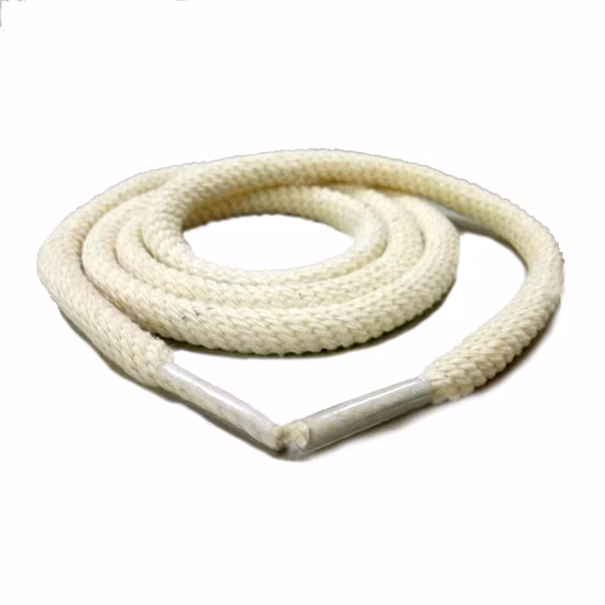 Custom Logo Braided Drawcord Twisted Rope Shoe Lace String Thick Braided Cotton Shoelace for Shoes