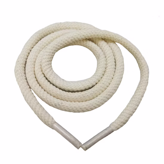 Custom Logo Braided Drawcord Twisted Rope Shoe Lace String Thick Braided Cotton Shoelace for Shoes