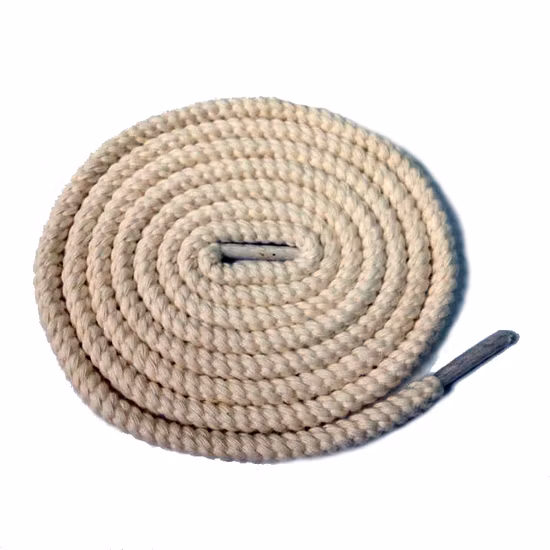 Benutzerdefiniertes Logo geflochtener Kordelzug, gedrehtes Seil, Schnürsenkel, dicker, geflochtener Baumwoll-Schnürsenkel für Schuhe