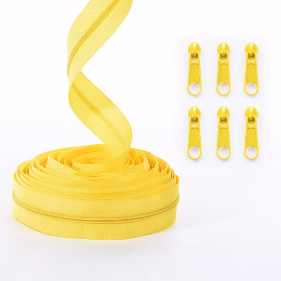 Benutzerdefinierte 3# 4# 5# 7# 8# 10# Coil Zipper Roll Nylon Zipper Long Chain Cierre für Kleidungsstücke/Taschen